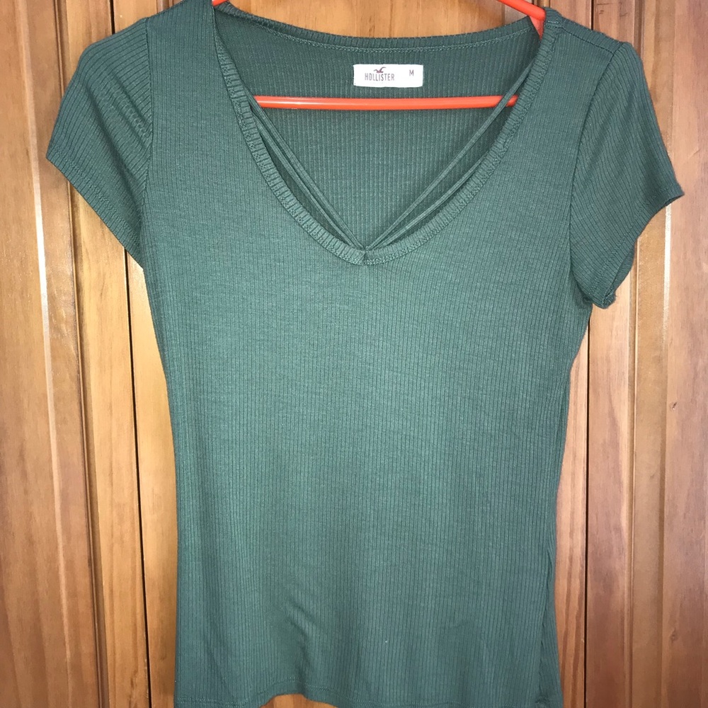 Green v-neck
